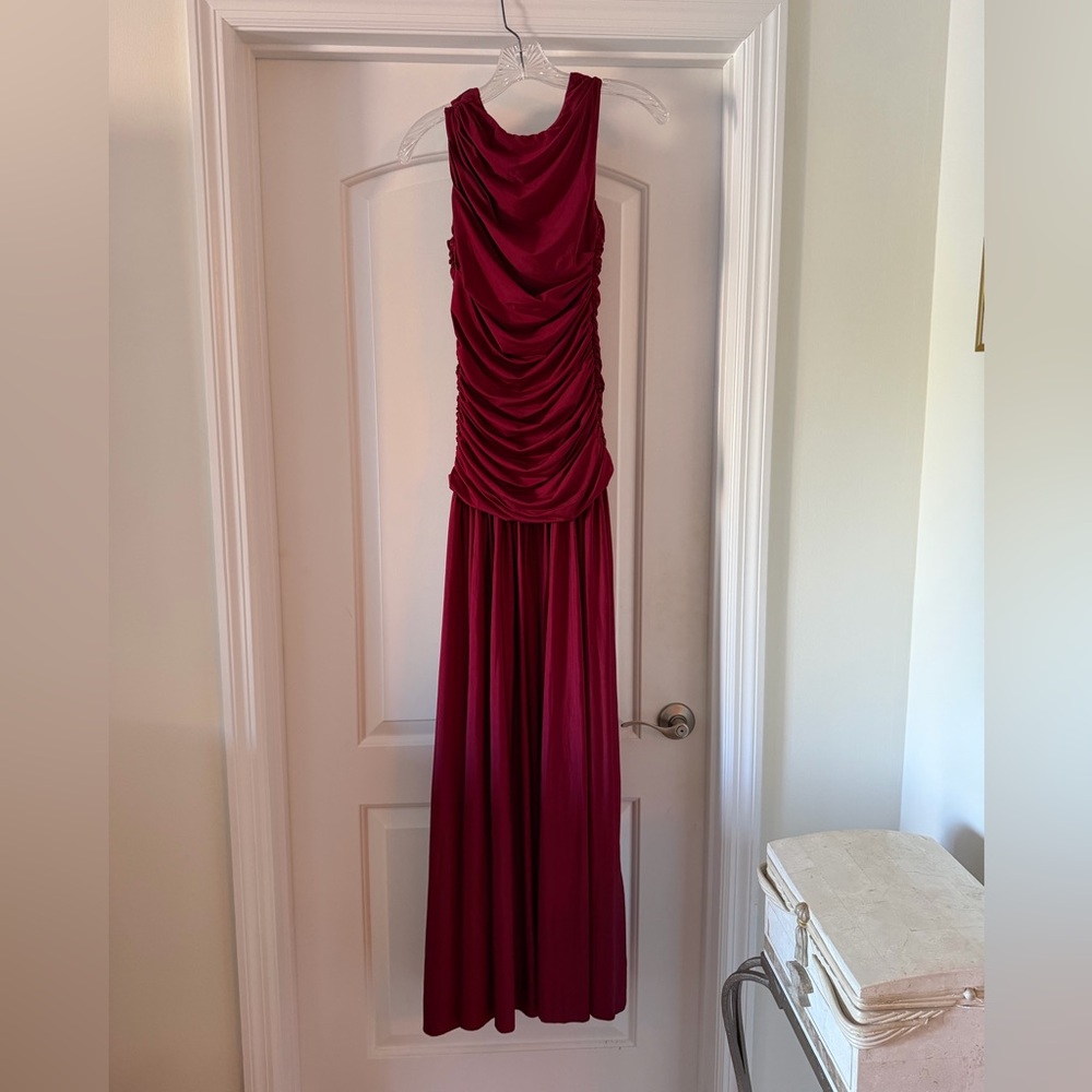 NWT SIEDRES Burgundy Maxi Dress - Picture 3 of 11